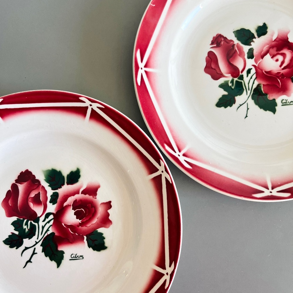 Faïence plates 40s / assiette en faïence 1940